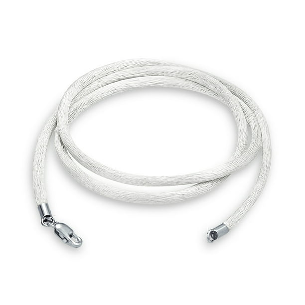 Bling Jewelry Pink 1MM Thin Satin Silk Necklace Pendant Cord for Women for Men Teen Silver Plated Lobster Claw Clasp More Lengths Bling Jewelry Pink 1MM Thin Satin Silk Necklace Pendant Cord for Women for Men Teen Silver Plated Lobster Claw Clasp More Lengths